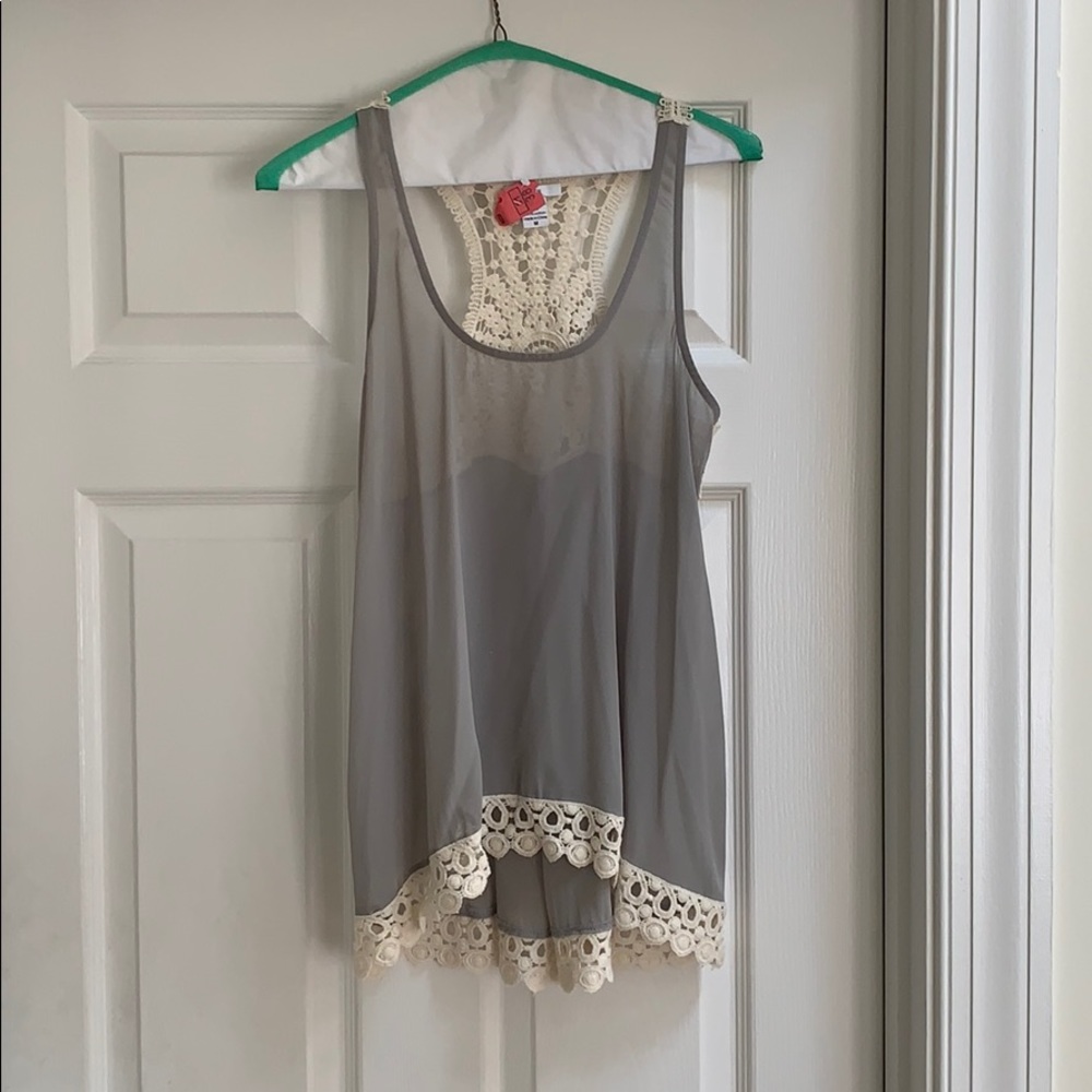 Bar III Crochet tank